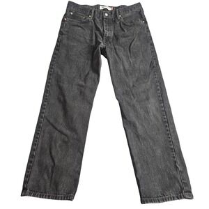 Y2K Levi Strauss 550 Jeans Mens 38x32 Black Relaxed Fit Straight Leg‎ Denim